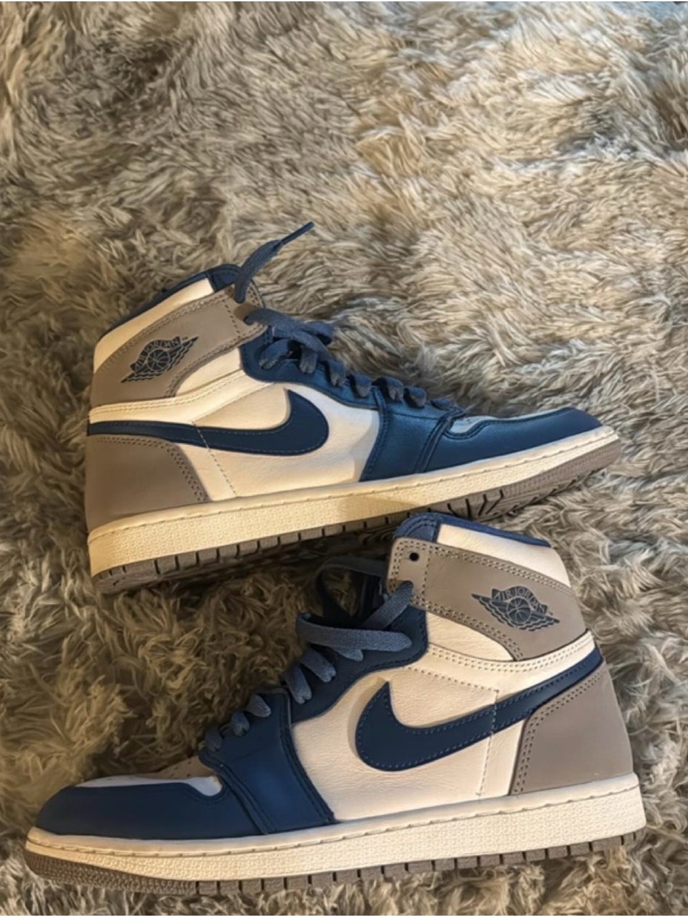 Nike Women's High-Top Sneakers in Blue, White & Gray